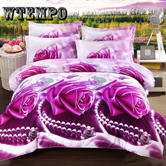 Luxury 3d Fly Horse 4pcs Bedclothes Queen Bedding Set Bedlinen  Bedding Sets Duvet Cover Set