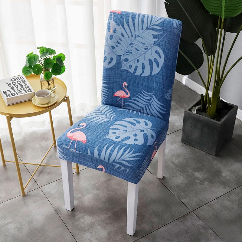 2/4/6PCS Elastic Chair Cover Hotel Wedding Party Dining Room Chair Covers Spandex Printed Chair Cover for Kitchen Chair