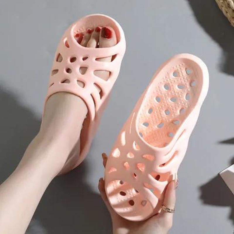 Bathroom Slippers Female Cute Non-slip Deodorant Shower Leaking Hollow Slippers Household Indoor Slippers Lightweight Non-slip