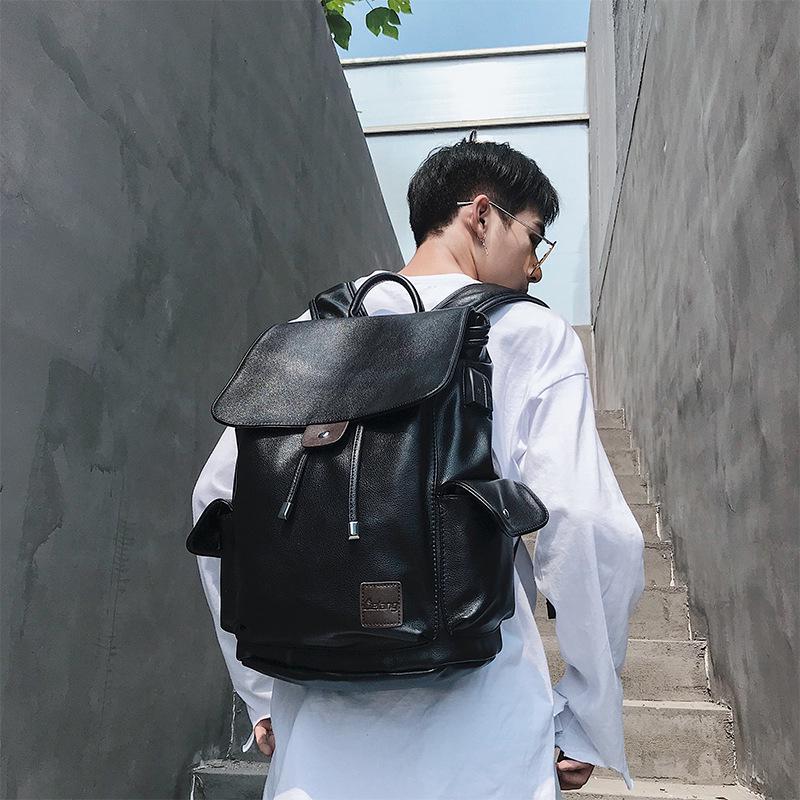 Student USB Backpack Men Waterproof Large Capacity Flip Pumping Outdoor Sports Travel Luggage Bag