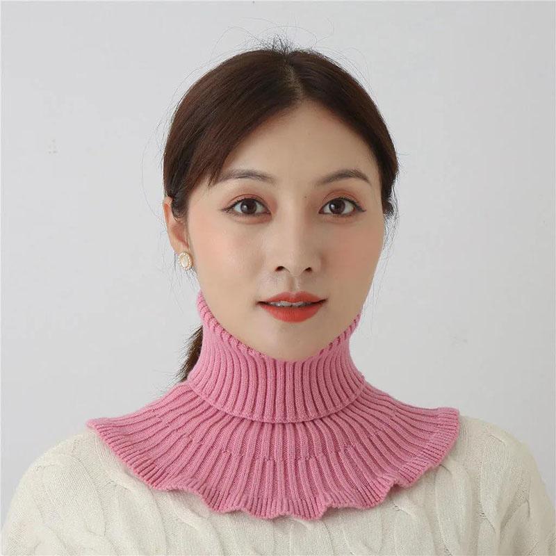 Bib Women's Hood Autumn and Winter Warmth Collar All-match Fake Collar Knitted Turtleneck Wool Collar