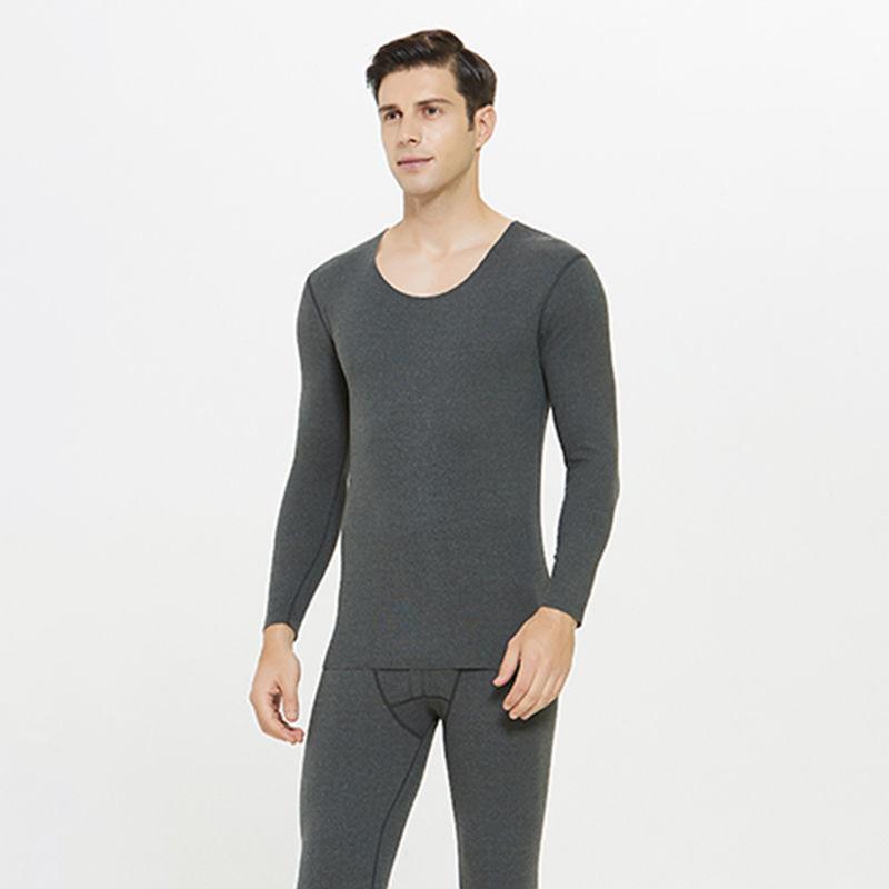 Men Winter Autumn Thicken Thermal Underwear Tight Suit High Elasticity Wearable Comfortable Versatile Soft Lining O-neck Spring Long Sleeve Breathable