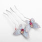 Maruko Hair Clip Headdress Butterfly Insert Comb Bridal Headdress Step Shake Insert Comb Hair Pin Hair Comb Women's Shiny Hairpi