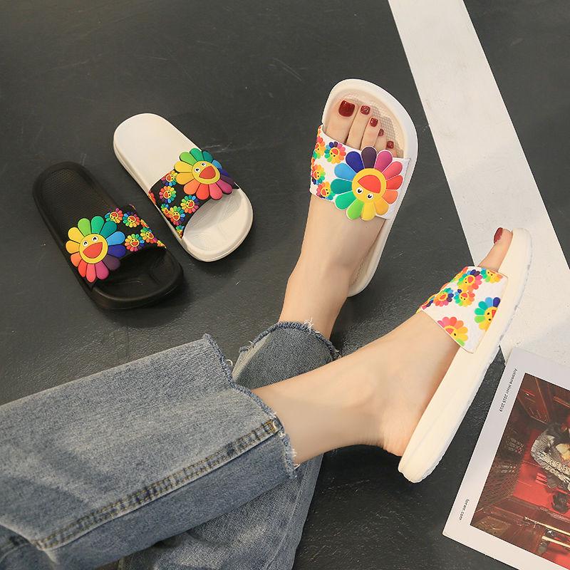 Slippers Female Summer Korean Version of The Net Red Fashion Wear Slippers Ins Home Soft Bottom Non-slip Female Student Sandals and Slippers