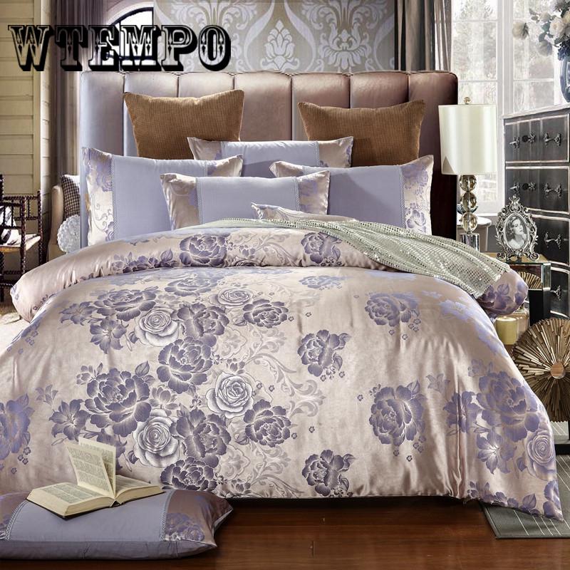 Wedding Luxury Bedding Sets Jacquard Queen/King Size Duvet Cover Set Wedding Bedclothes