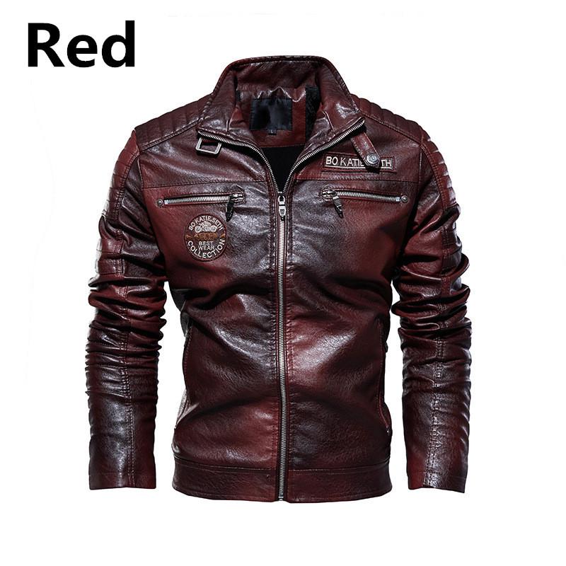 Men's Fashion Leather Jacket Coat Motorcycle Style Men's Business Casual Jacket Handsome Coat