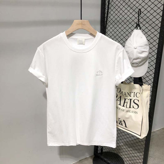 2021 Summer New Printed Short-sleeved T-shirt Men's Round Neck All-match Half-sleeved T-shirt