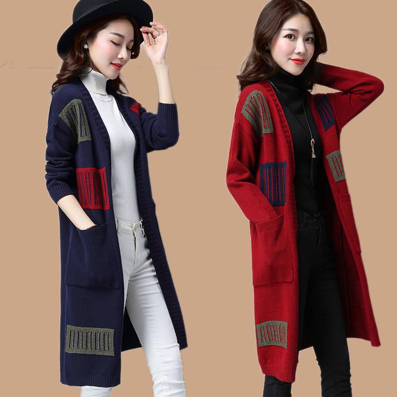 Cardigan Women Long Sleeve Female Elegant Pocket Knitted Outerwear Sweater High Quality