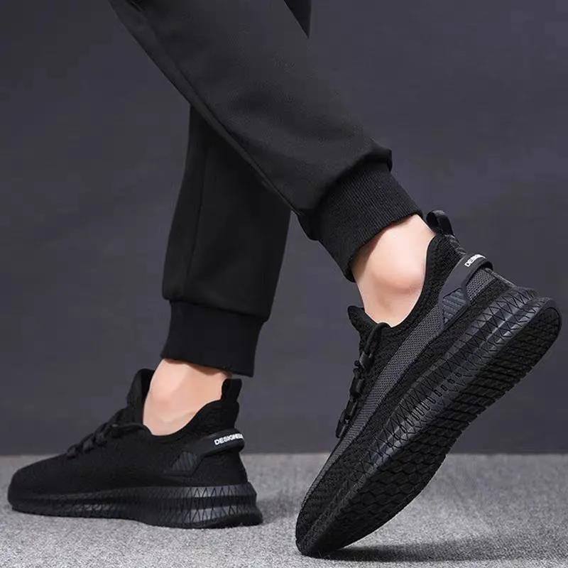 Casual Korean Men's Shoes Breathable Sports Running Shoes Low-cut Men's Trendy Sneakers