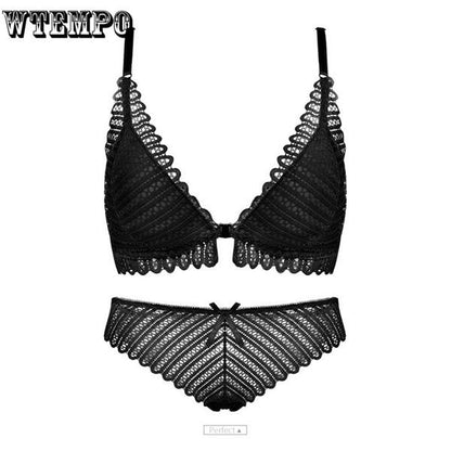 Sexy Y-line Straps 6 Colors Brassiere Fashion Soft Lace Bra and Panty Set Women Bras Front Closure