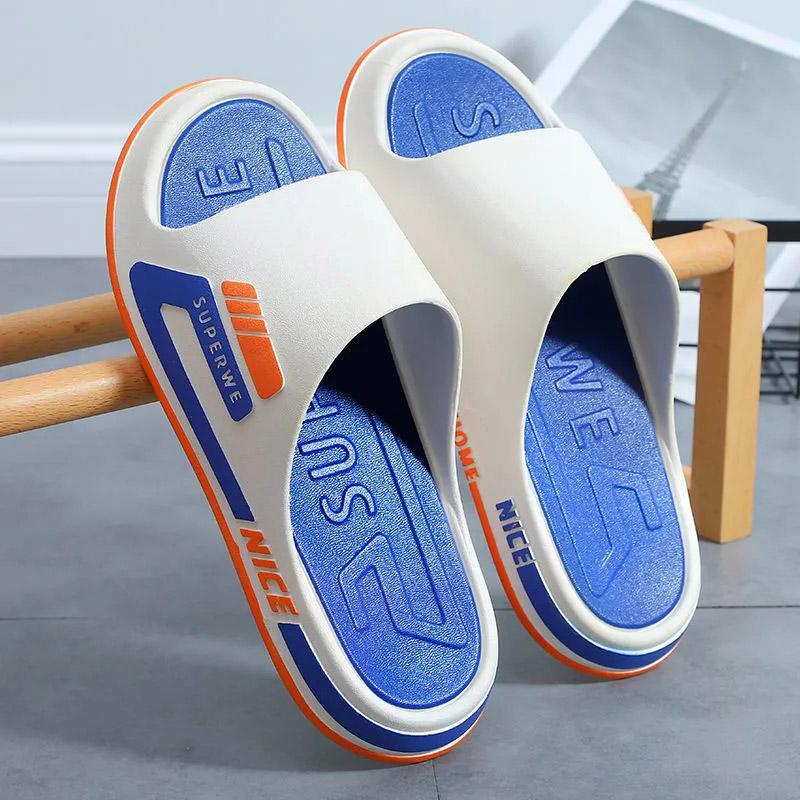 Men's Summer Slippers Wear Thick Bottom Sandals Couples Outdoor Wear Sports Non-slip Flip-flops Household Indoor Bathroom Slippers Ladies Flip-flops