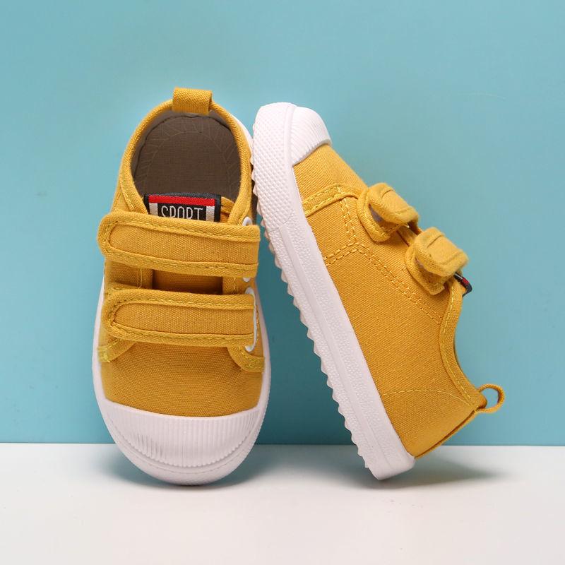 Kids Canvas Shoes Spring Summer 3-6 Years Old Girls Boys Soft Solid Sole Casual Shoes Kids Solid Color Anti-slip Versatile Flat Shoes