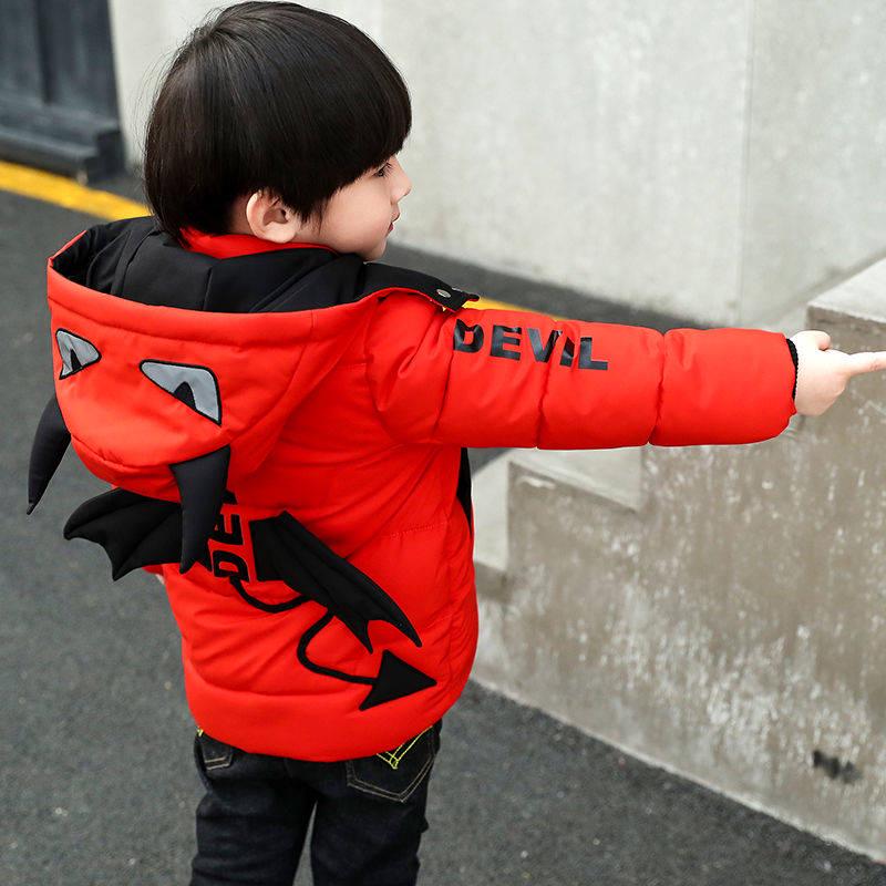 Baby Boys Jacket Winter Jackets for Boys Cartoon Monster Coat Kids Warm Outerwear Children Clothes