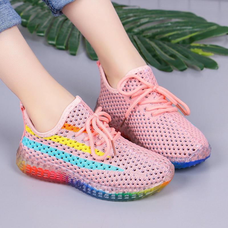 Children's Sports Shoes Boys Mesh Breathable Girls Shoes Coconut Baby Shoes Soft Sole Shoes