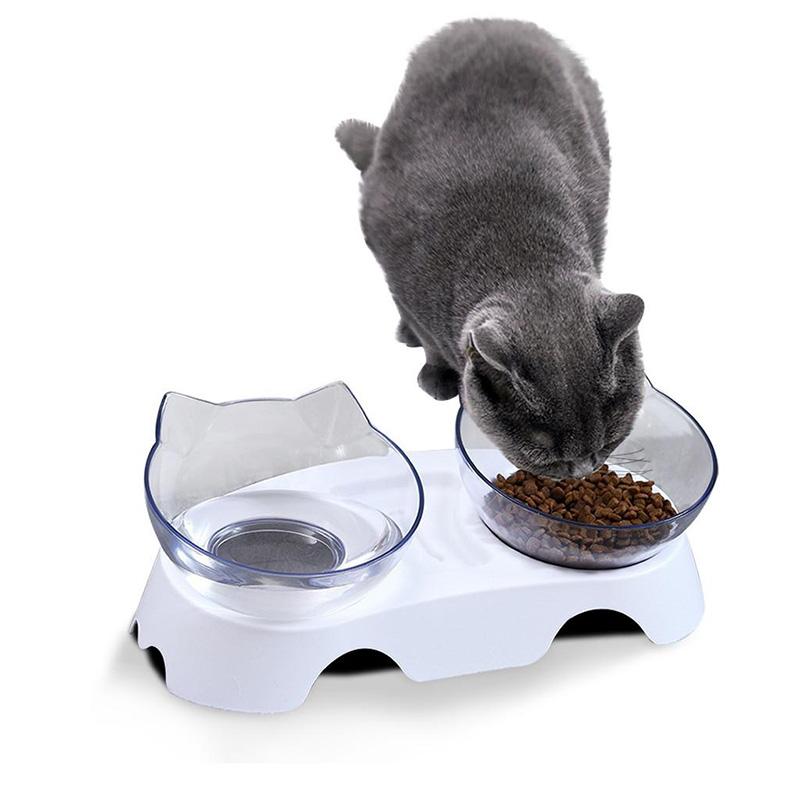 Non-Slip Double Cat Bowl Dog Bowl With Stand Pet Feeding Cat Water Bowl For Cats Food Pet Bowls For Dogs Feeder Product Supplies