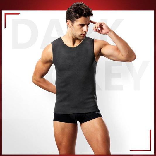 Men Winter Autumn Plus Velvet Thicken Thermal Underwear Tight Vest Wearable Comfortable Versatile Soft Lining O-neck Pajamas Sleeveless Breathable