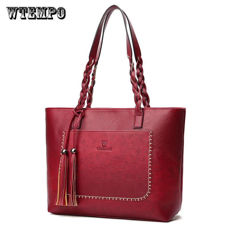 Handbags Fashion PU Tote Women Leather Handbag Messenger Shoulder Bags