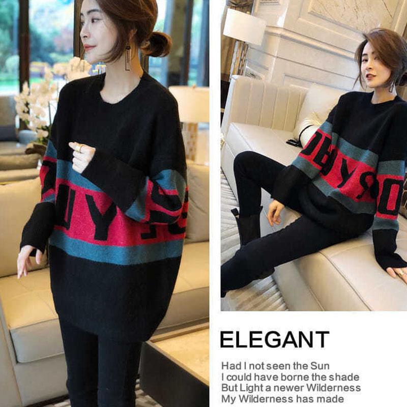 Autumn and Winter Loose Casual Bottoming Shirt In The Long Section Long-sleeved Simple Top Fashion Women's Sweater