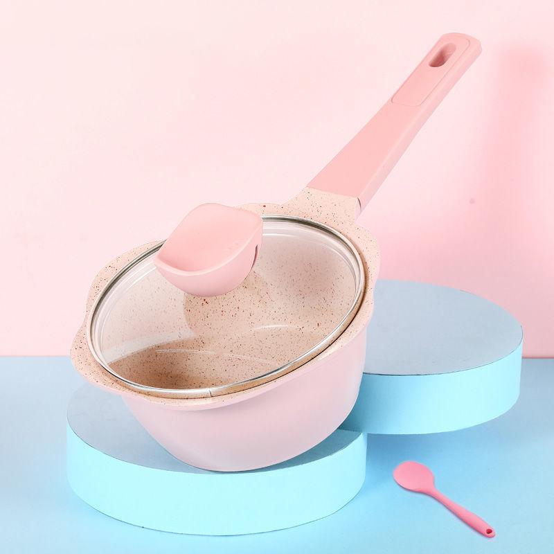 Flat Bottom Maifan Stone Milk Pot Non-stick Pot Soup Pot Baby Food Supplement Soup Pot Kitchen Household Pan