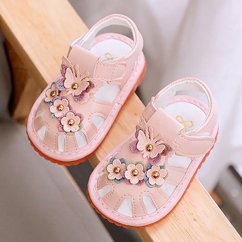 Summer Baby Sandals Female One-year-old Baby Soft-soled Baby Shoes Non-slip Baotou Princess Called Shoes 1-2 Years Old