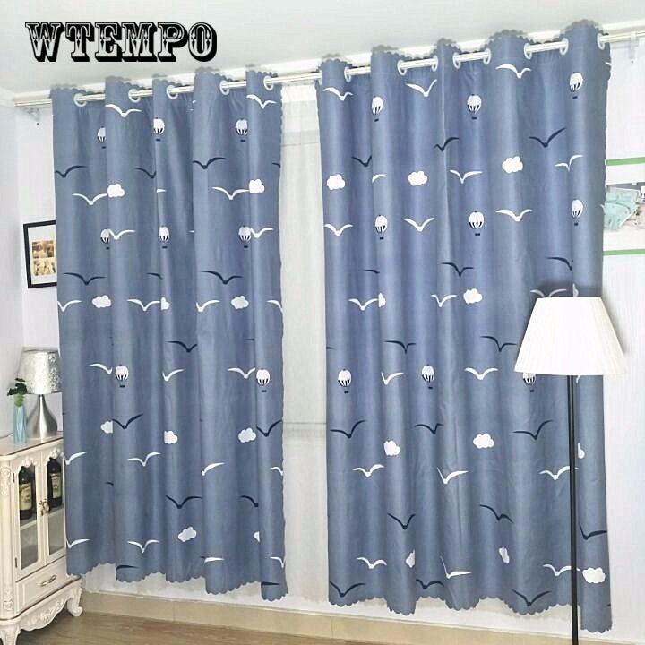 2pcs Modern Simple Curtains Blackout Nordic Style Curtain Short Curtain