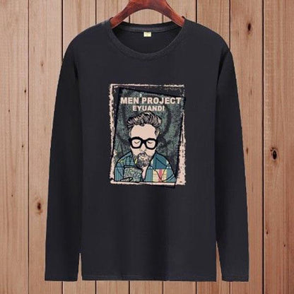 Spring and autumn long-sleeved T-shirt men's round neck cotton sweater T-shirt men's slim clothing