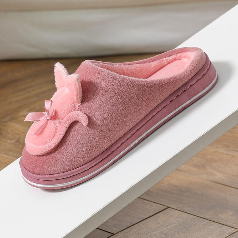 Couples Slippers Cute Cat Women Winter Warm Slippers Home Indoor Non Slip Slide Men Slippers