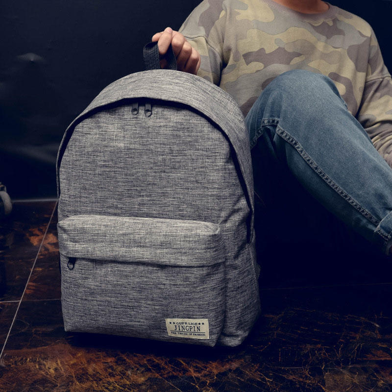 Fashion Korean Women Backpack Canvas Solid Color Computer Bag Ladies Girls Big Capacity School Bags