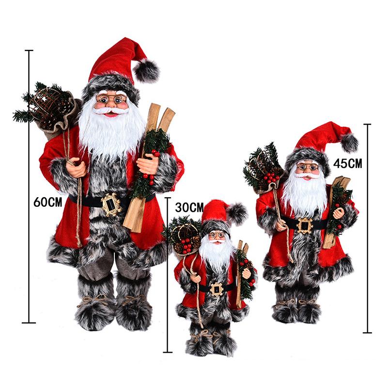 Christmas Decoration Ornaments Red Santa Claus Doll Dolls Home Plush Toys Window Christmas Supplies