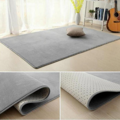 Simple and Modern Coral Velvet Carpet Living Room Home Mat Bedroom Bedside Carpet