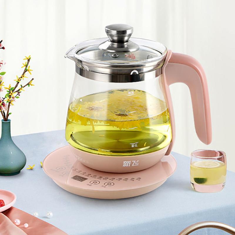 Health Pot High Temperature Resistant Glass Tea Maker Automatic Thickening Flower Teapot Office Small Home