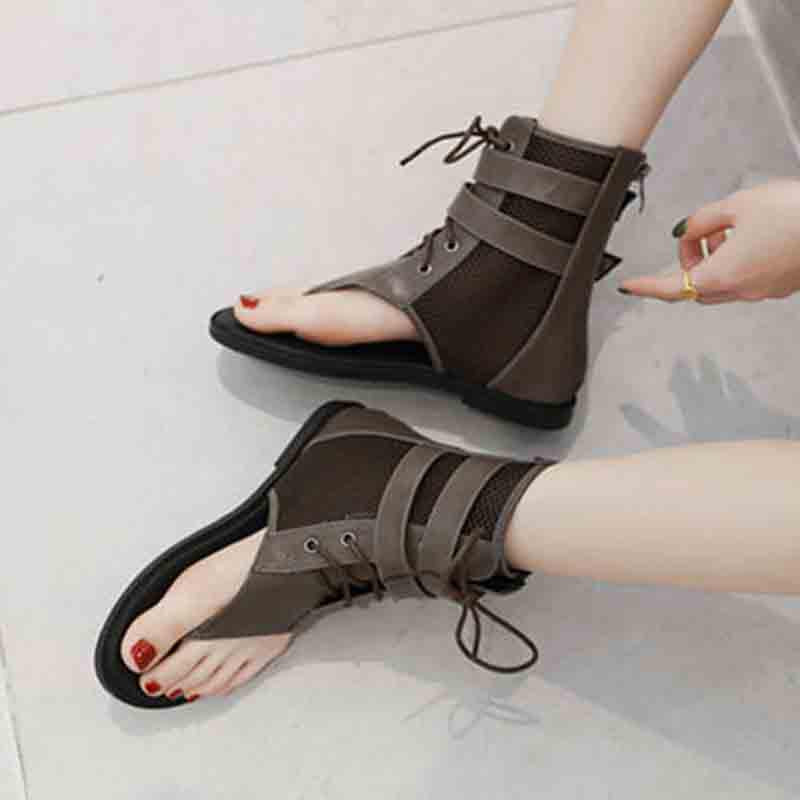 Plus Size 35-40 Summer Women Outdoor Rome Flip Flop Flat Bohemian Beach Shoes Non-slip Office Lady Sandals