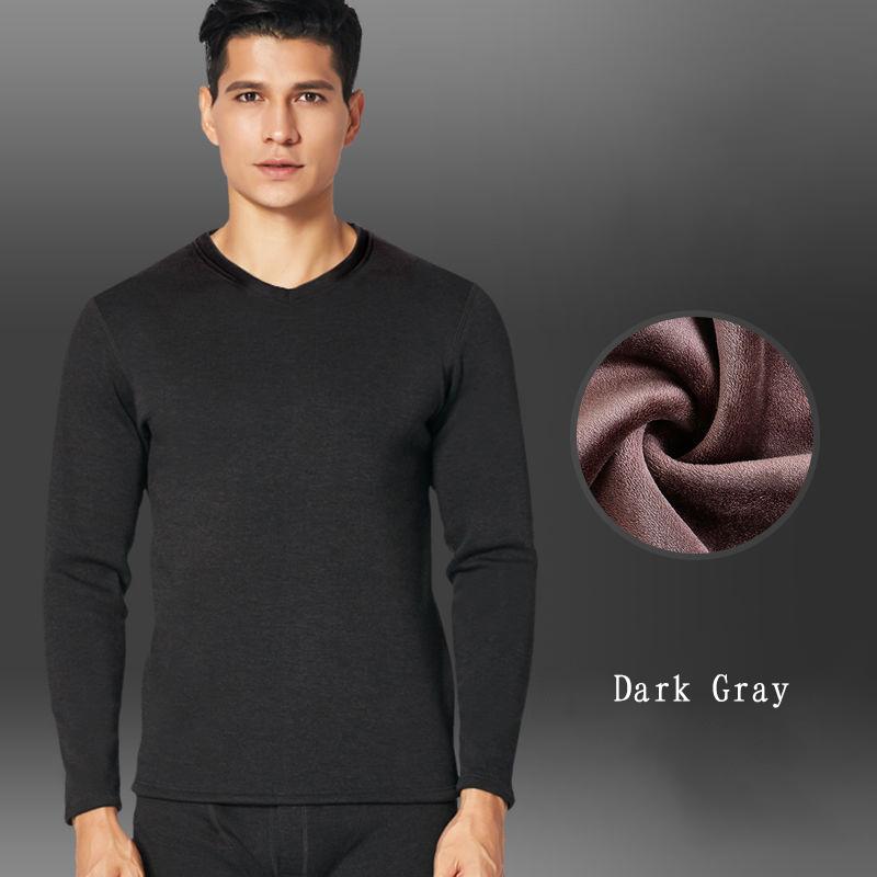 Men Winter Thermal Underwear Plus Cashmere Male Autumn Tight Suit Thicken Windproof Comfortable Soft Lining Long Sleeve Tracksuit Wearable Versatile