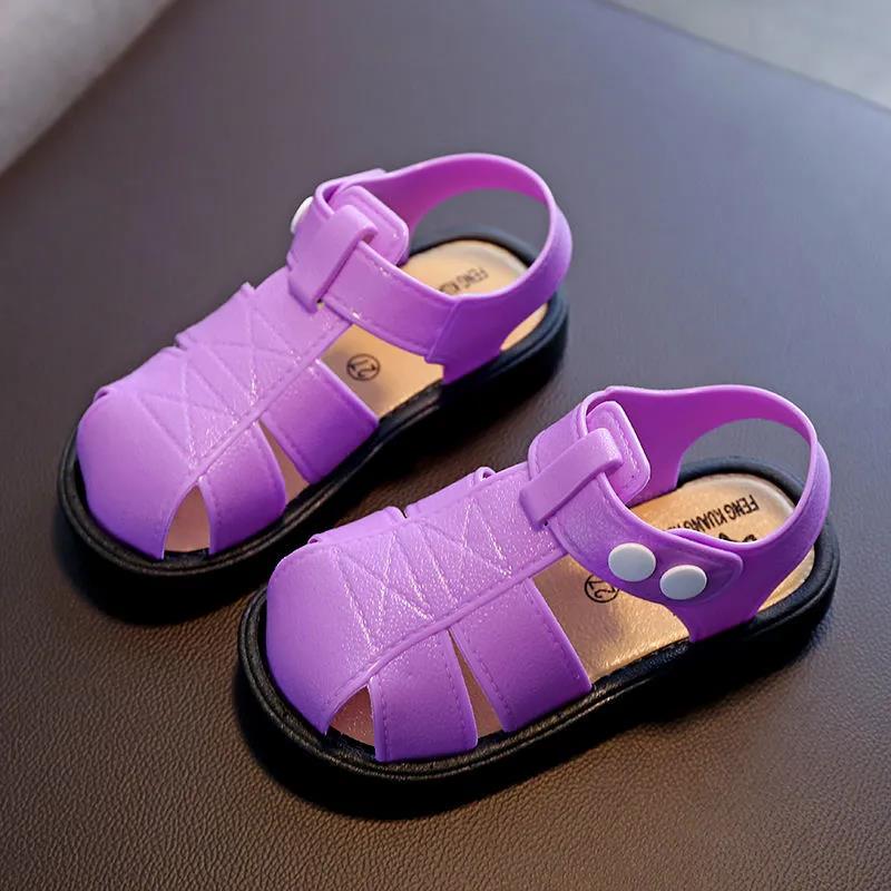 2021 Children's Summer Boys Leather Sandals Baby Shoes Kids Flat Child Beach Shoes Sports Soft Non-slip Casual Toddler Sandals