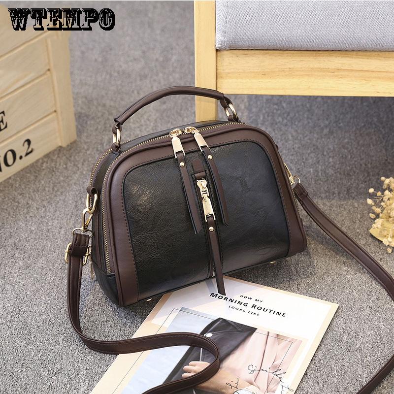 Brand Women's bag summer retro fashion wild casual shoulder messenger bag leather texture bag