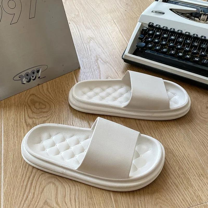 Women's Summer Sandals Non-slip Deodorant Thick Bottom Home Indoor Bathroom Couple Slippers Unisex Outer Wear Flip-flops