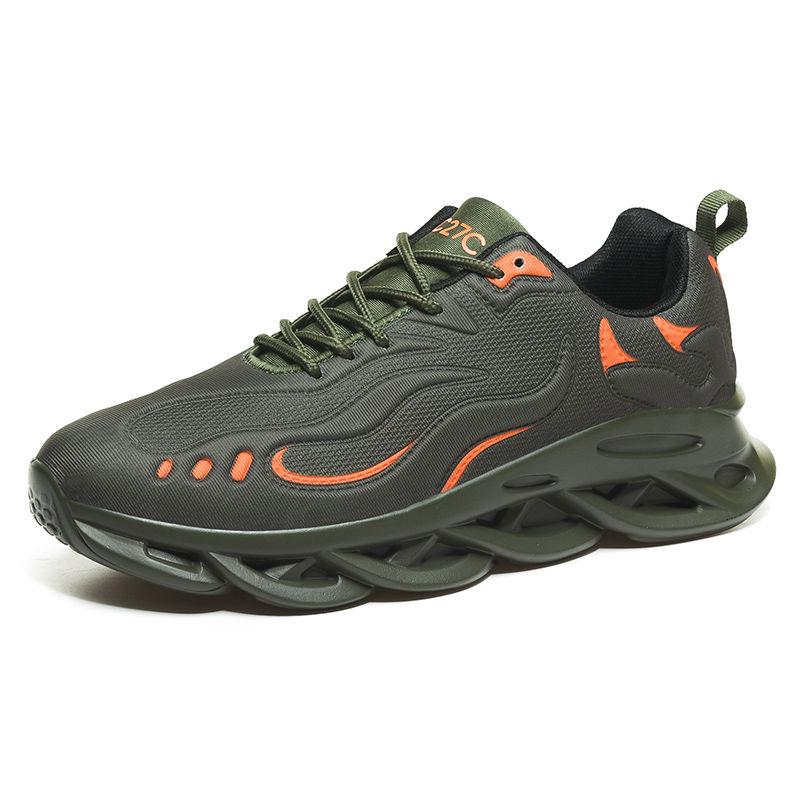 Men Wear-resistant Sneakers Full Palm Air Cushion Basketball Shoes Non-slip Breathable Running Shoes