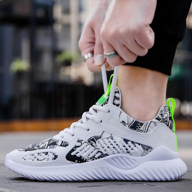 2020 Spring and Summer White Shoes Dad Sports Shoes Korean Version of The Tide Men's Casual Shoes Wild Running Shoes