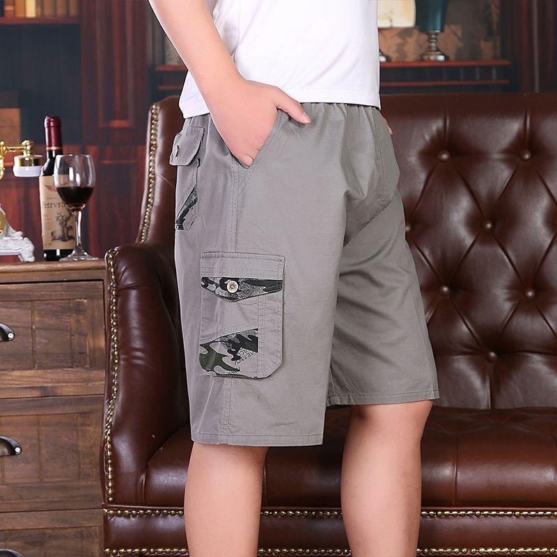 Men's Casual Pants Shorts Daddy Wear Cotton Five-point Pants Middle-aged and Elderly Men's Shorts