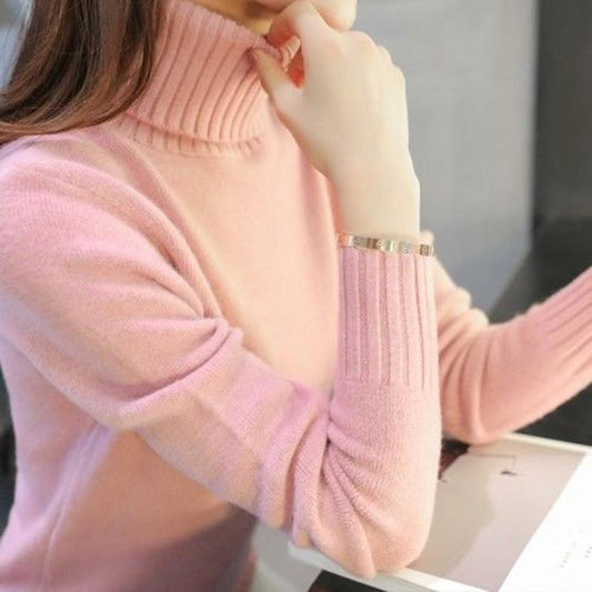 Thicken Sweater Autumn and Winter Turtleneck Sweater Female Long Sleeve Fashion Wild Warm