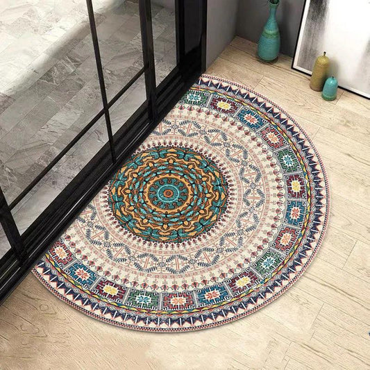 Simple Semicircular Entrance Carpet Floor Mats Household Entrance Door Foot Mats Nordic Bathroom Door Mats Non-slip Absorbent Pads