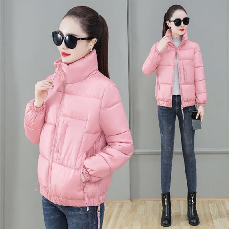 Glossy Down Coat Women's Short Korean Version of Loose Cotton-padded Clothes Bread Clothes Winter Clothes Students