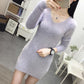 Autumn and Winter Mid-length Sweater Fashion Loose Bottoming Shirt Knitted Slim Dress