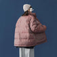 Winter Warmth Padded Jacket Plus Velvet Parker Jacket Women Loose Padded Jacket Padded Padded Jacket Winter Wear Fluffy Fur Collar Loose Bread Jacket