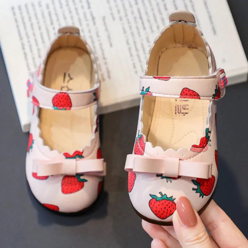 Kids Shoes Princess Shoes Pink  Sandals Children Leather Party Dress Flat Girls Sandals Baby Casual