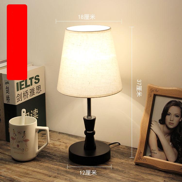 Bedroom Bedside Lamp Night Light Warm Bulb Wood Table Lamp Home Decoration Accessories Lights