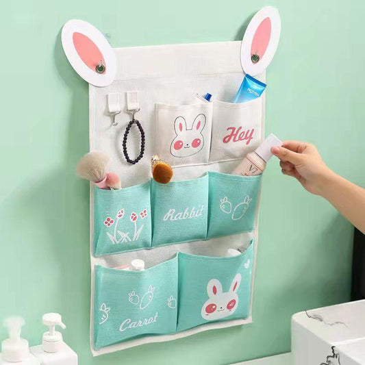 3/7 Pockets Wall Hanging Storage Bag Cute Hanging Bag Wall-mounted Door Rear Wall Shelf Wall Hanging Bag Small Cloth Bag Sundries Storage Bag