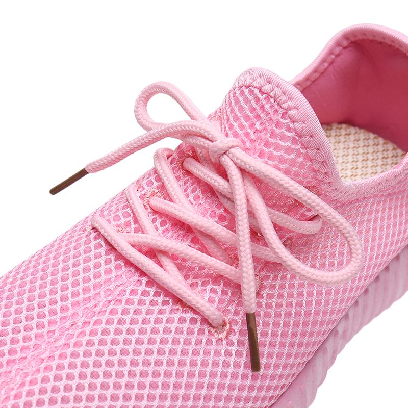 Flat Mesh Sneakers Women's Lace-up Casual Running Shoes Summer Breathable Mesh Shoes Women Outdoor Sports Shoes Light and Breathable