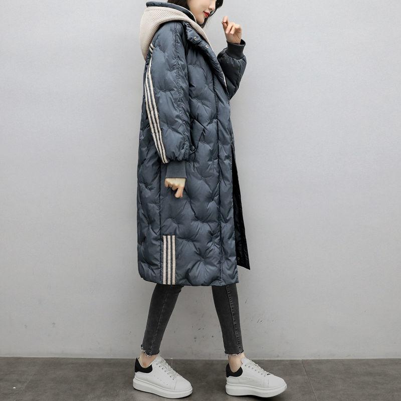 White Duck Down Jacket Women Long Thick Loose Down Coat Ladies Winter Parka Jacket