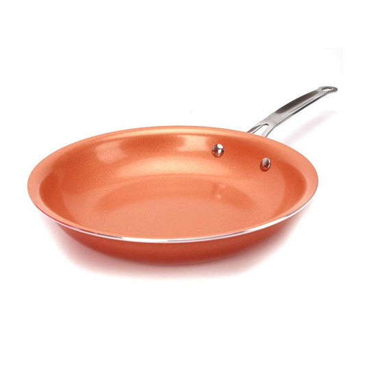 Non-stick Skillet Copper Red Pan Ceramic Induction Skillet Frying Pan Saucepan Safe Nonstick Skille